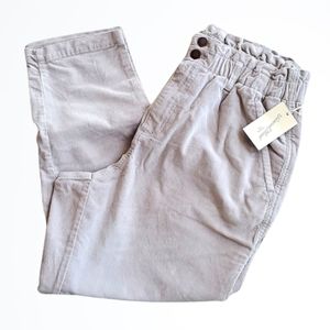 Universal Thread Grey Corduroy Stretchy Waist Ankle Pants Size 14W NWT